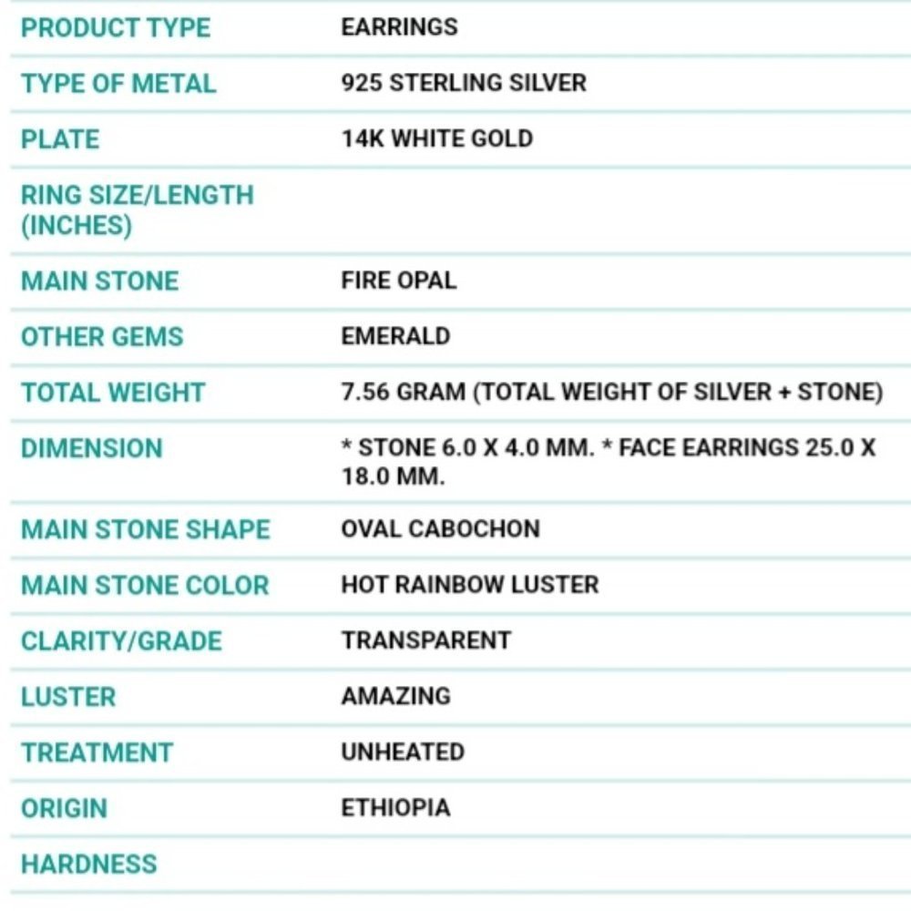 Emerald Dangle Earrings Silver, Opal Statement Ea… - image 5